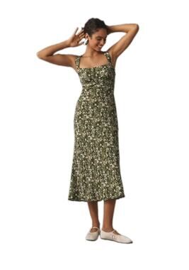 tagliatelle linen dress blush check Reformation Tagliatelle Linen Dress in Blush Check UFO No More